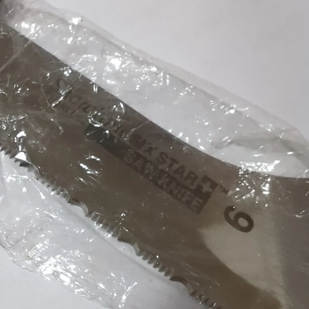 NWT Ronco Showtime 6 Star #6 Stainless Steel Saw Kitchen Knife Black Cutlery